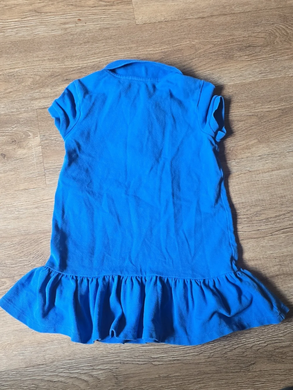 Ralph Lauren Bright Blue Polo Dress with Pink Pony Logo
